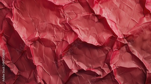 Wallpaper Mural A detailed view of a small piece of red paper, often used for note-taking or as a decorative element Torontodigital.ca