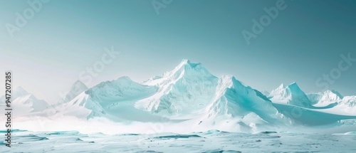 Wallpaper Mural real photography of ice mountains with a clear blue sky Torontodigital.ca