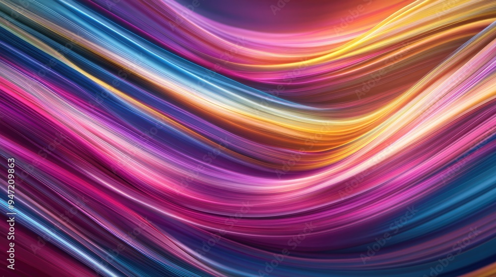 Abstract colorful thin wood lines on a dynamic futuristic background, blending natural textures with vibrant energy