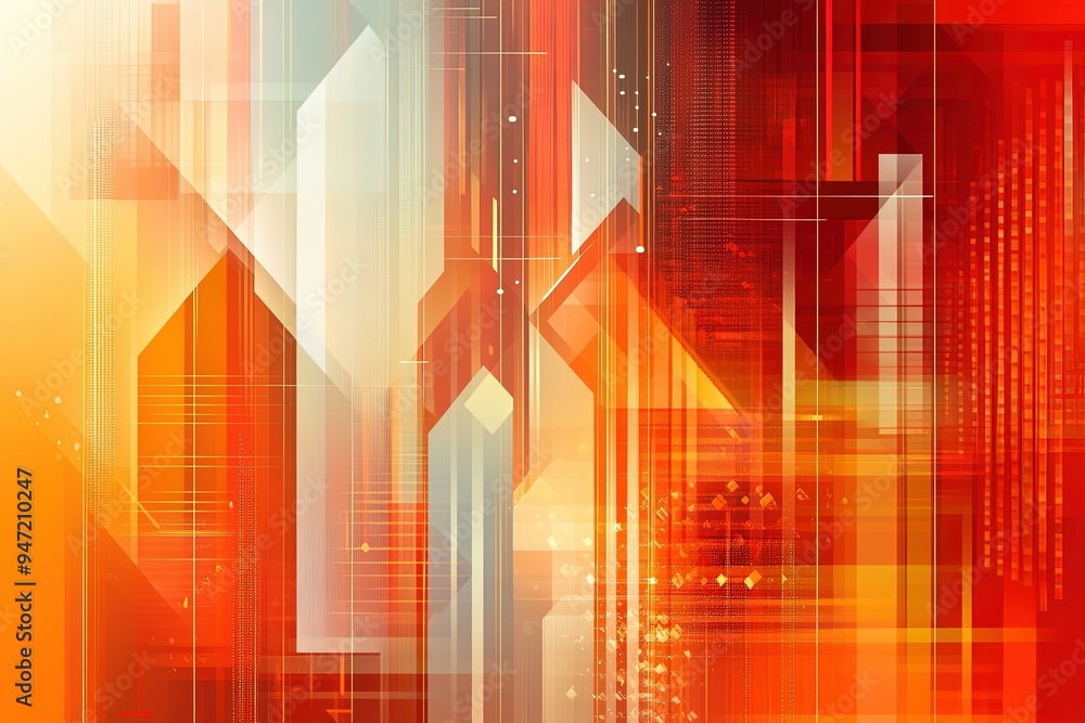 Abstract Orange and Red Geometric Pattern Background Abstract Orange and Red Geometric Pattern Background