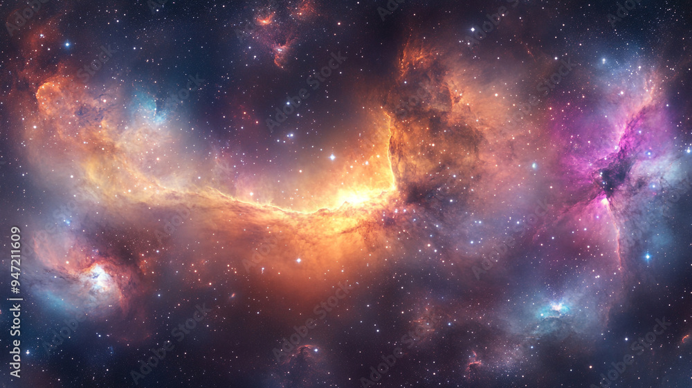 A vibrant cosmic nebula glows in the vast expanse of outer space, showcasing brilliant colors and intricate formations in the universe A vibrant cosmic nebula glows in the vast expanse of outer space, showcasing brilliant colors and intricate formations in the universe