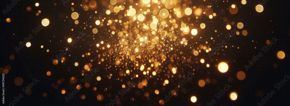 Poussière d'étoile scintillante d'or scintillant tombant fond bokeh abstrait brillant Poussière d'étoile scintillante d'or scintillant tombant fond bokeh abstrait brillant