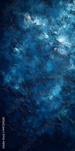 Abstract blue texture resembling a stormy ocean or turbulent night sky, with swirling patterns and varying shades creating a moody, atmospheric backdrop.