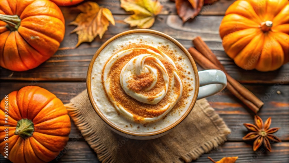 Top view macro texture of creamy pumpkin spice latte, pumpkin, spice, latte, coffee, fall, seasonal, drink, autumn, frothy Top view macro texture of creamy pumpkin spice latte, pumpkin, spice, latte, coffee, fall, seasonal, drink, autumn, frothy