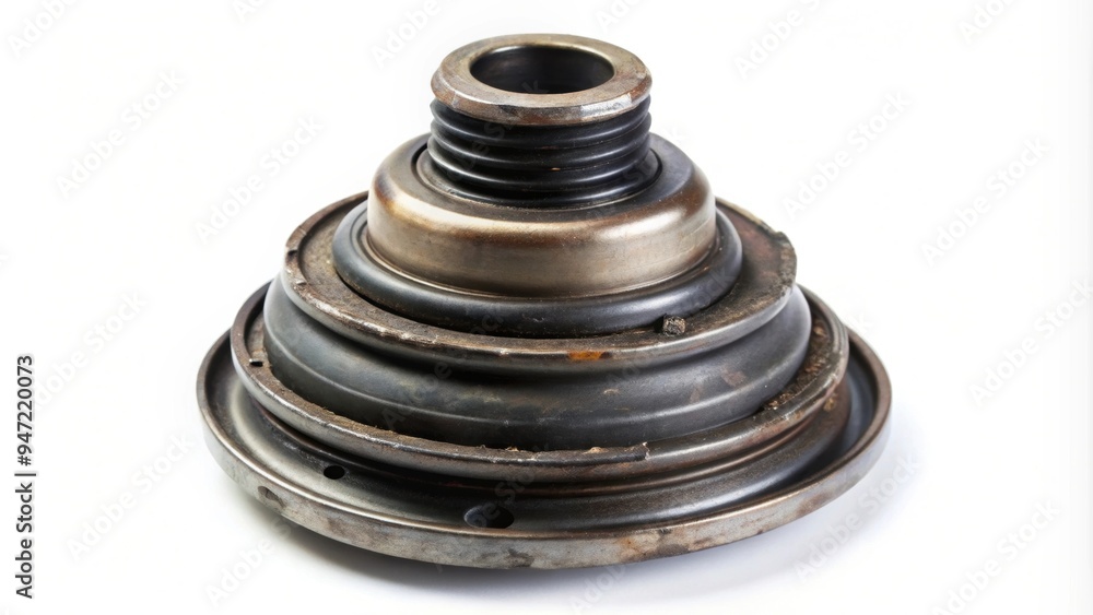 Close-up of an old CV joint and protection cover boot , CV joint, protection cover, boot, old, worn, auto part, mechanic Close-up of an old CV joint and protection cover boot , CV joint, protection cover, boot, old, worn, auto part, mechanic