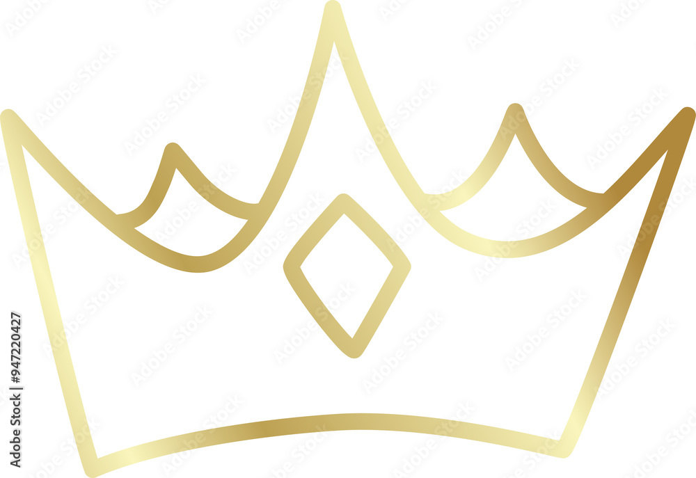 Royal crown of gold set. Element drawn by hand Royal crown of gold set. Element drawn by hand