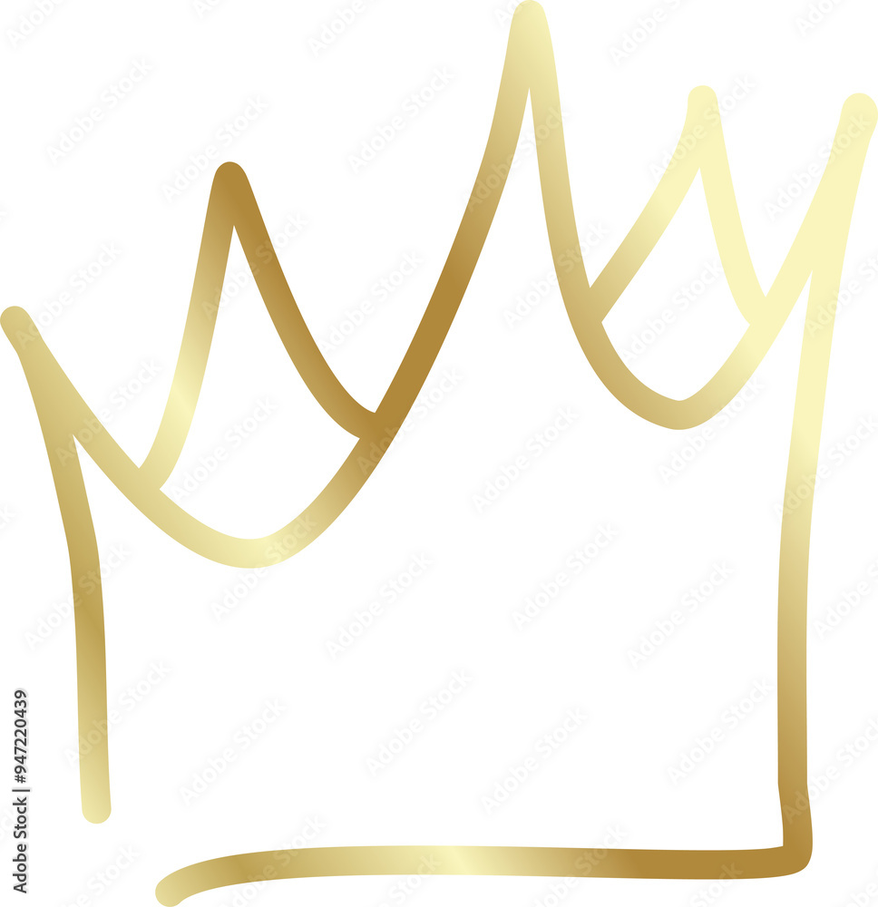 Royal crown of gold set. Element drawn by hand Royal crown of gold set. Element drawn by hand