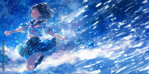 Wallpaper Mural 飛び上がる少女 Torontodigital.ca