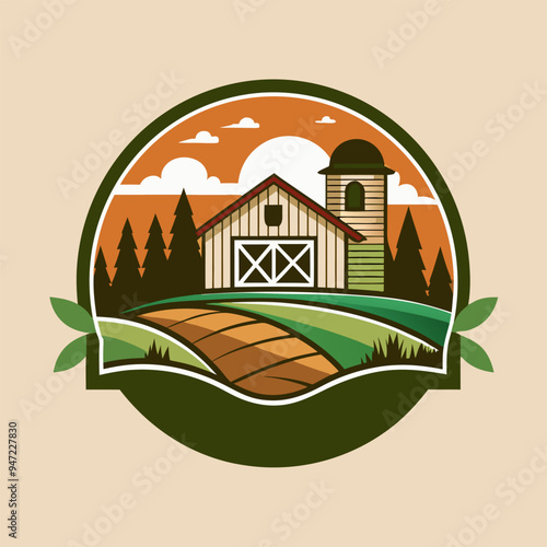 Logo vintage home rustic farm for your business logo