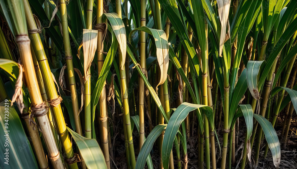 Fototapeta premium Agricultural Sugarcane Field Image