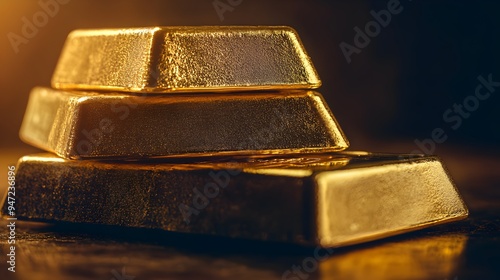 Wallpaper Mural Stacked Golden Bullion Bars Evoking Wealth and Prosperity Torontodigital.ca