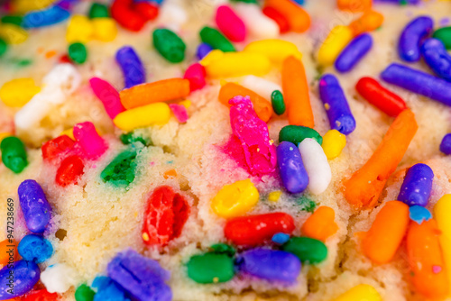 Macro Sprinkles on Cookie