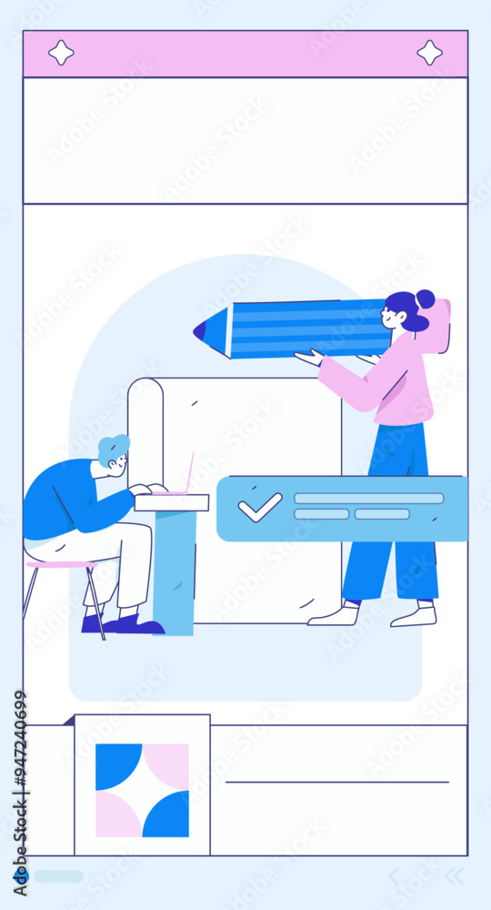 Flat vector illustration of business people operating work scene
Flat vector illustration of business people operating work scene