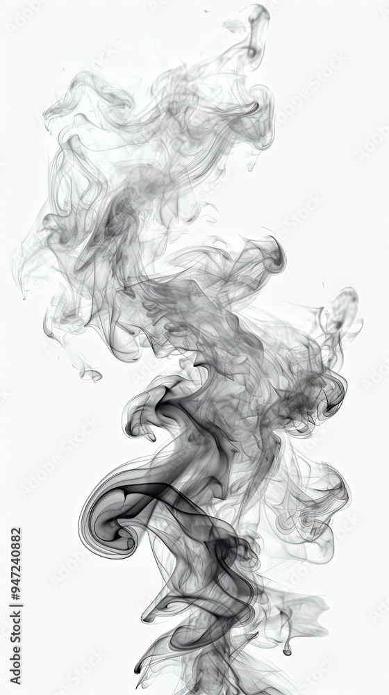 Fototapeta premium Abstract Art Of Liquid Dense Smoke Dark Grey and White Background