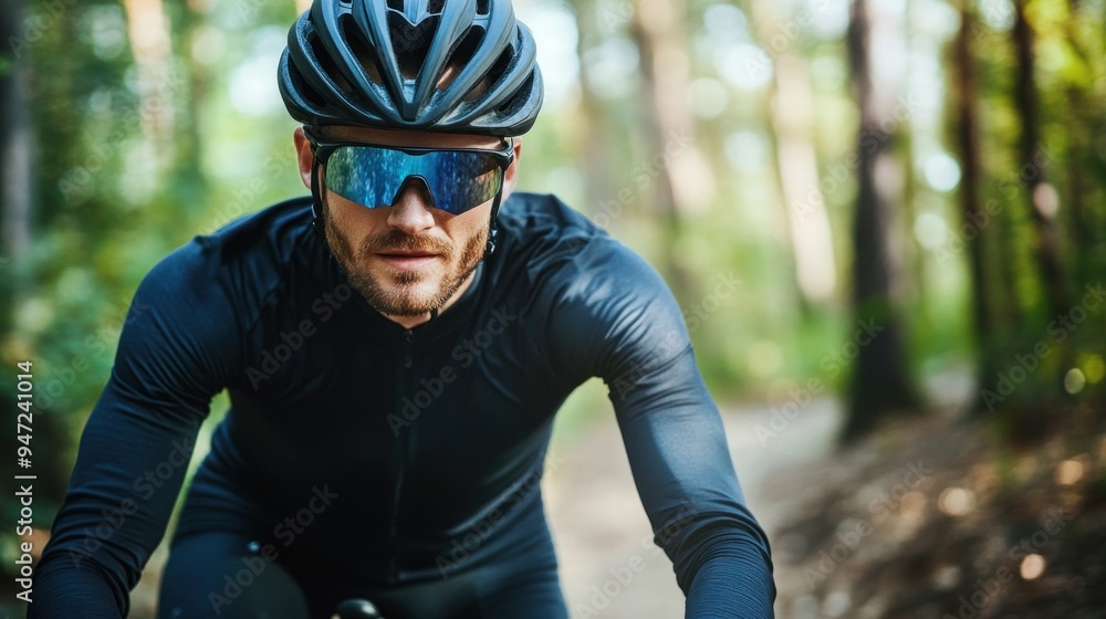 Cyclist in a Forest Cyclist in a Forest
