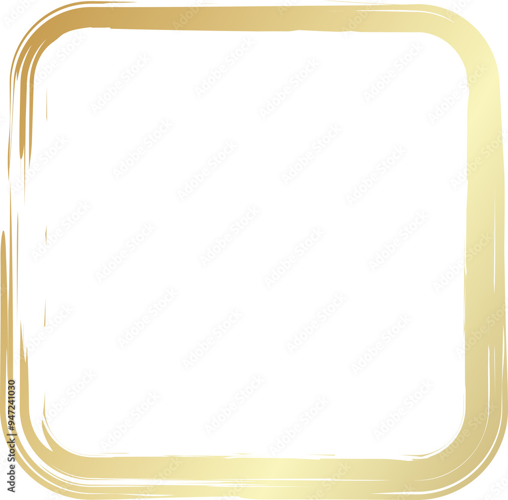 Obraz premium Rounded square golden frames