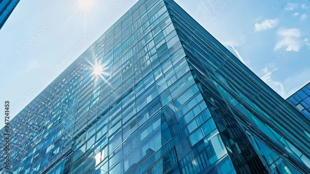Urban Corporate Space: Close-Up View of a Modern Office Building Urban Corporate Space: Close-Up View of a Modern Office Building