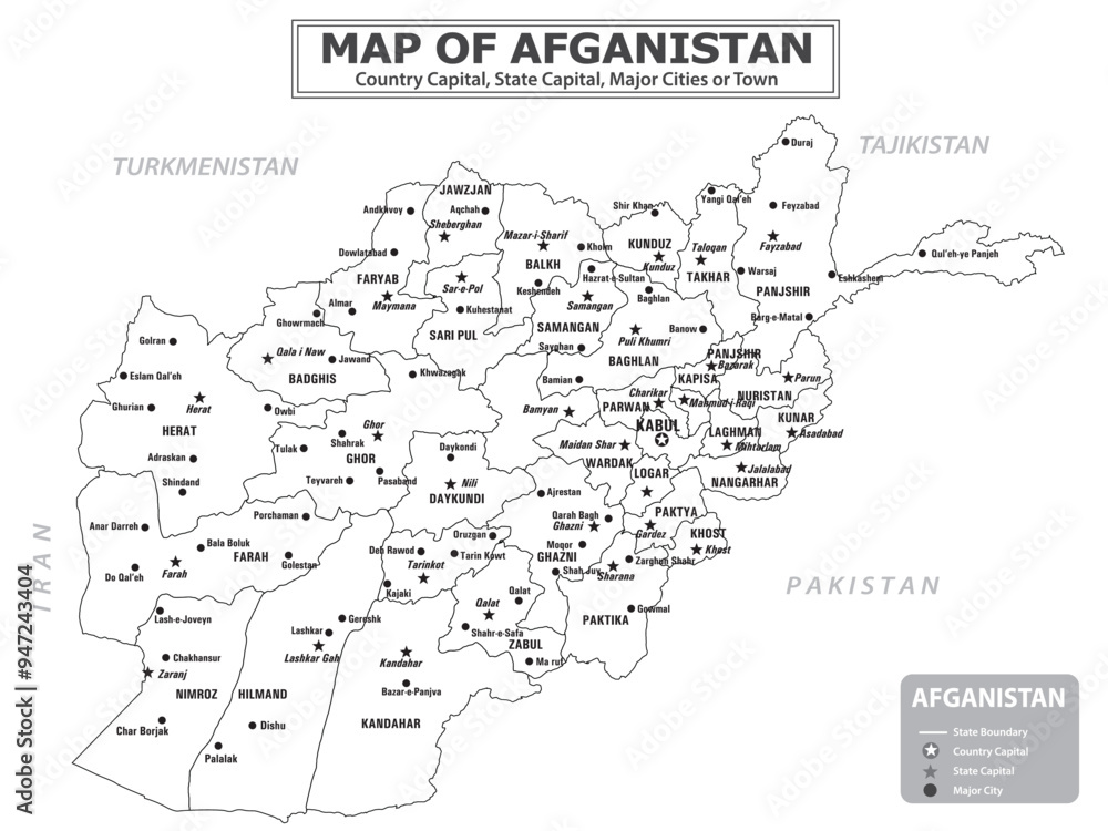 Geography politics map of countries. Map of country with capital, state capital, major cities and town. Geography politics map of countries. Map of country with capital, state capital, major cities and town.