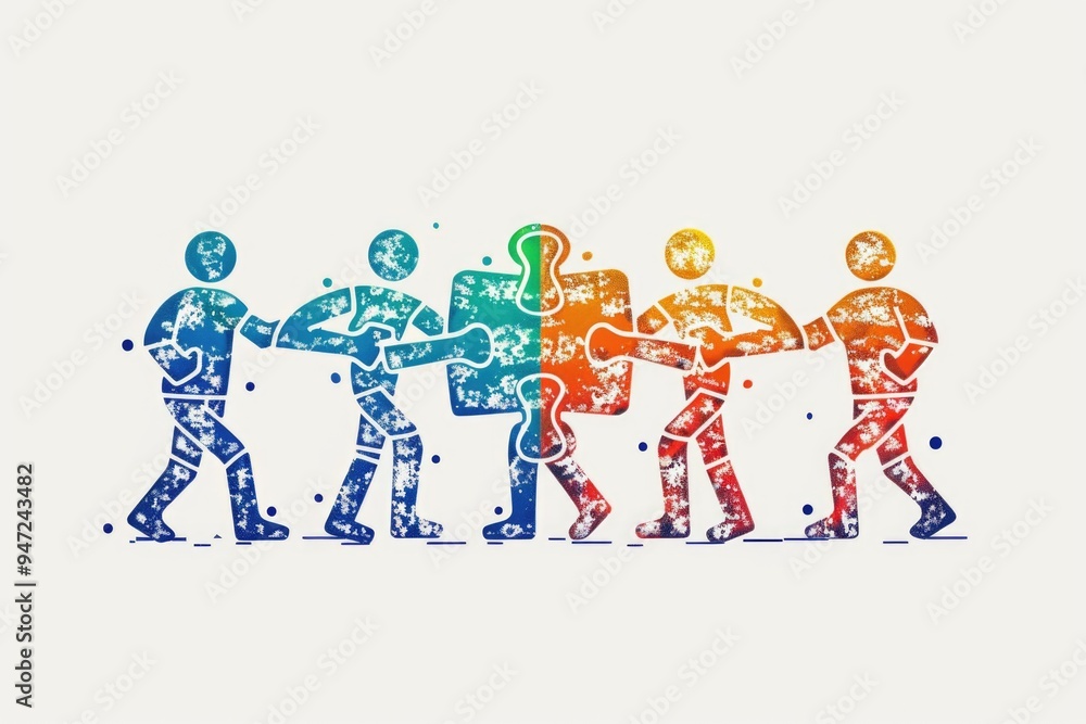 A group of individuals standing side by side, possibly friends or colleagues