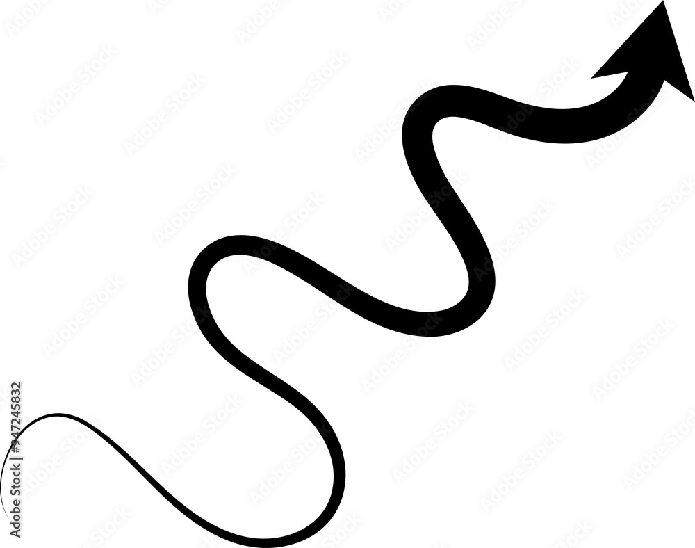 Fototapeta premium Arrows line set