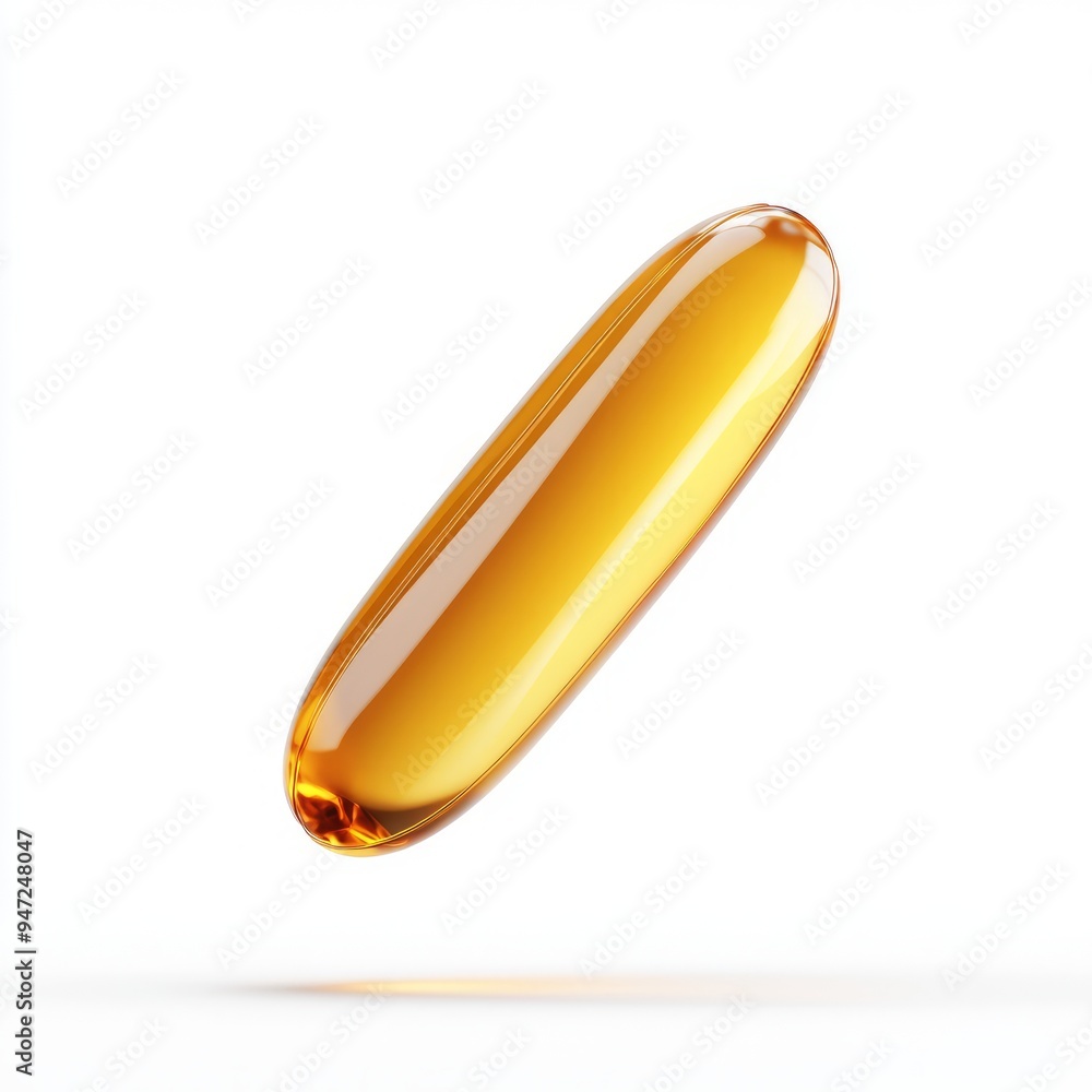 Falling Fish oil pills, omega 3, isolated on white background Falling Fish oil pills, omega 3, isolated on white background