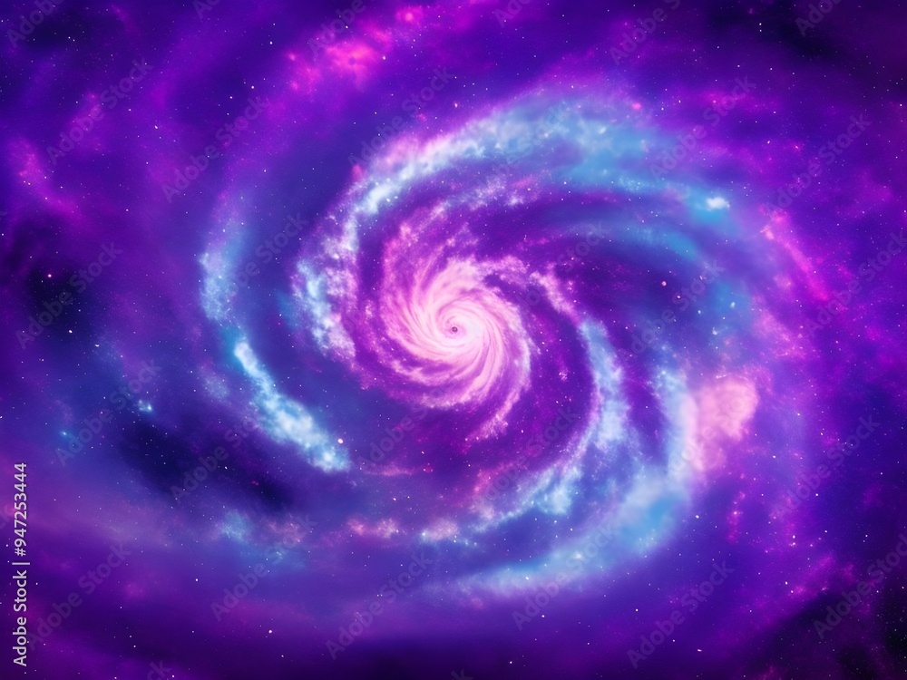 Spiral Galaxy in Deep Space with Vibrant Colors and Starry Background Spiral Galaxy in Deep Space with Vibrant Colors and Starry Background