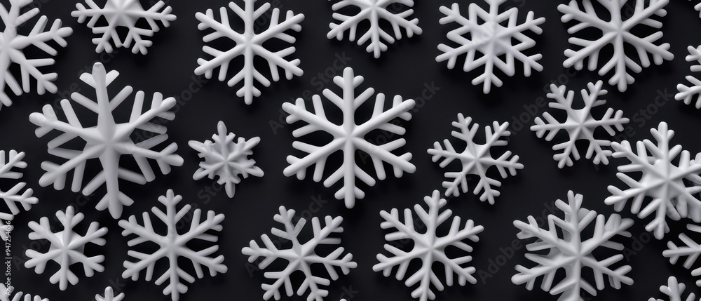 Elegant silver snowflake pattern, perfect for festive banners, greeting cards, promotional flyers, and eye-catching social media wallpapers, adding a touch of winter charm. Elegant silver snowflake pattern, perfect for festive banners, greeting cards, promotional flyers, and eye-catching social media wallpapers, adding a touch of winter charm.