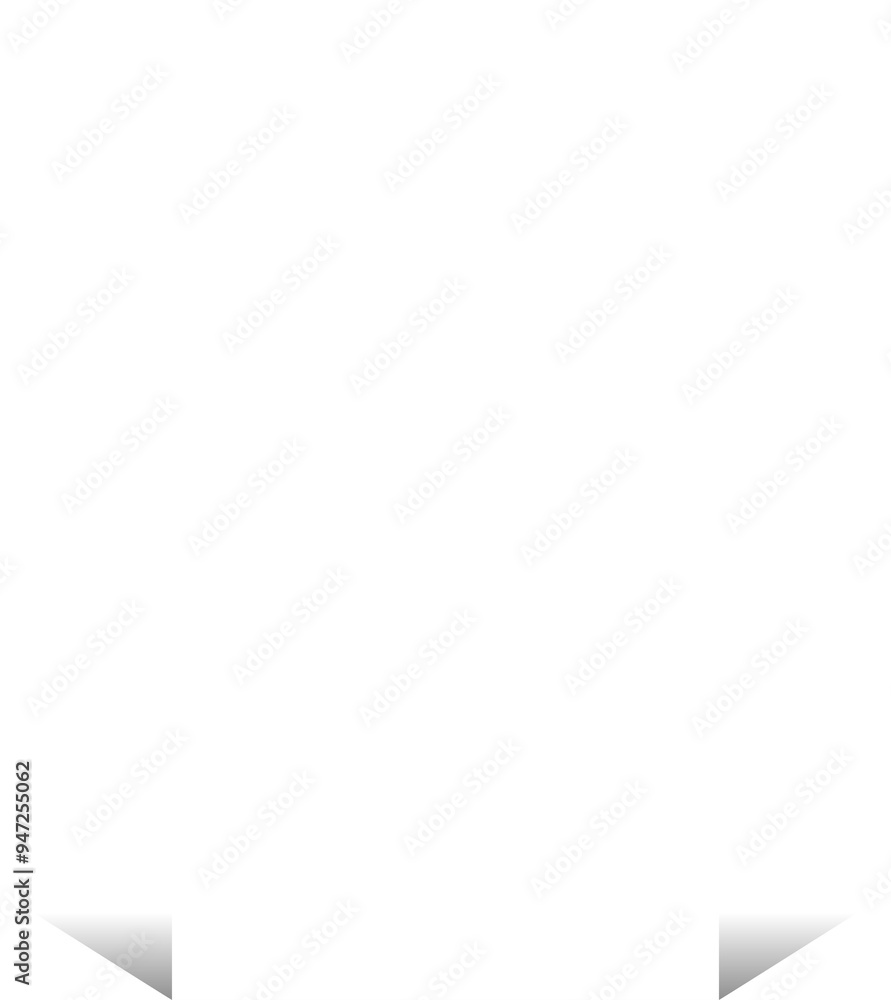 White paper rectangle and shadow, banners, icon, label White paper rectangle and shadow, banners, icon, label