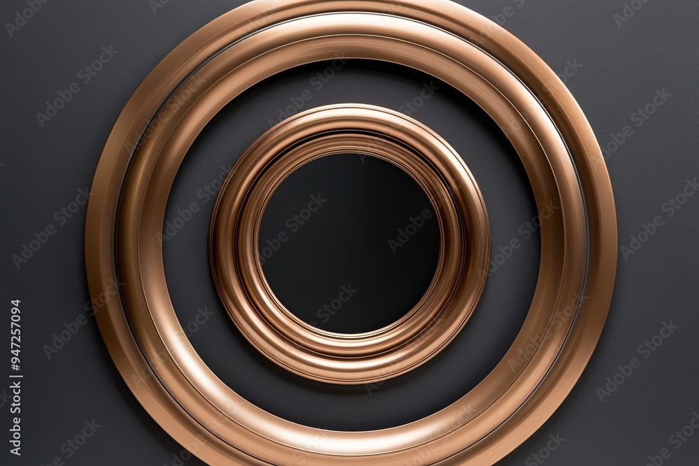 Enchanting Bronze Shockwave Circular Border with Dimensional Illusion Portal and Charcoal Backing Enchanting Bronze Shockwave Circular Border with Dimensional Illusion Portal and Charcoal Backing