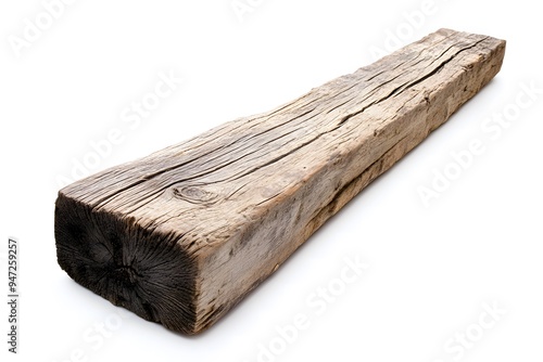 Long Weathered Wood Beam for Display or Decoration.