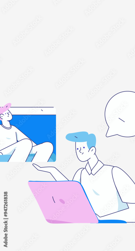 Flat vector illustration of business people operating work scene
Flat vector illustration of business people operating work scene