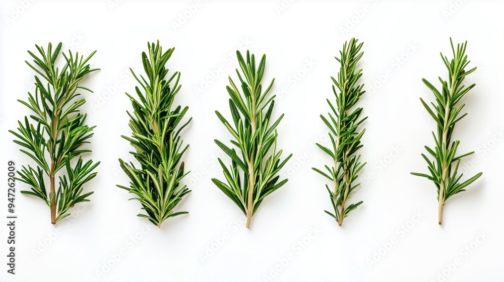 Fototapeta premium Rosemary herbs isolated on a white background 