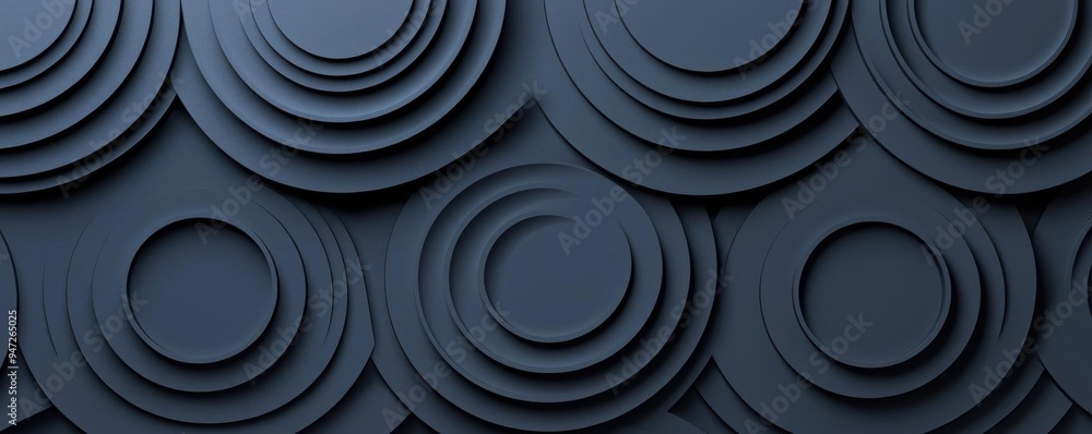 Acoustic foam with concentric circles, soundproofing concept, flat design illustration Acoustic foam with concentric circles, soundproofing concept, flat design illustration