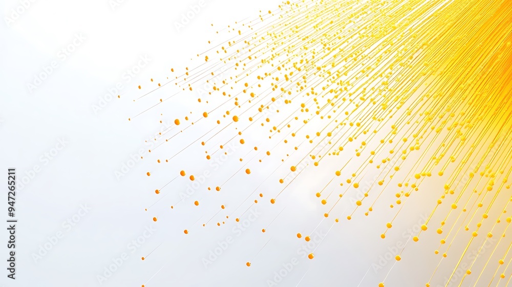 Abstract Pattern of Yellow Droplets and Lines Abstract Pattern of Yellow Droplets and Lines