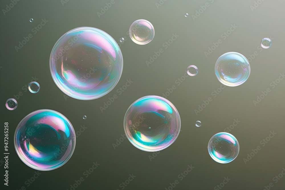 Enchanting Soap Bubbles Gliding on a Bright or Subdued Background Enchanting Soap Bubbles Gliding on a Bright or Subdued Background