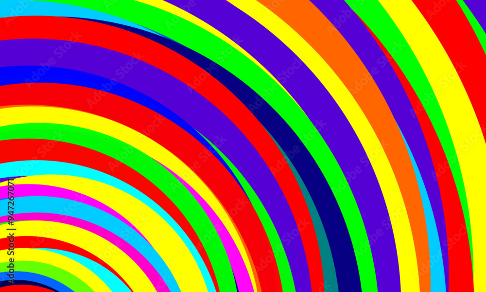 custom made wallpaper toronto digitalbits of curved circles in different colors. pieces of bright lines arranged in a semicircle