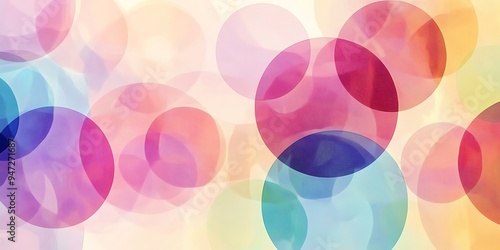 Abstract background with colorful circles, pastel colors