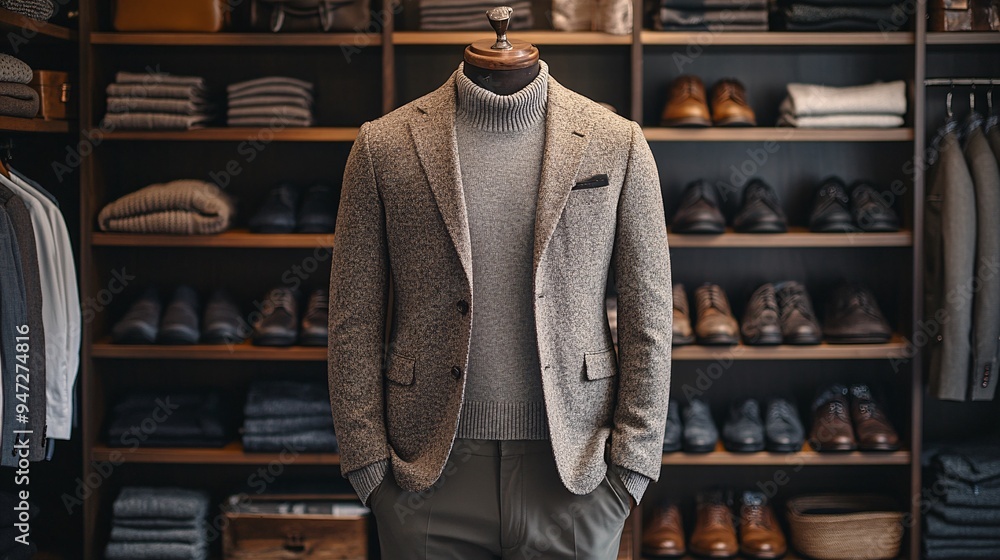 Modern Smart-Casual Look with Fitted Blazer and Sweater Modern Smart-Casual Look with Fitted Blazer and Sweater