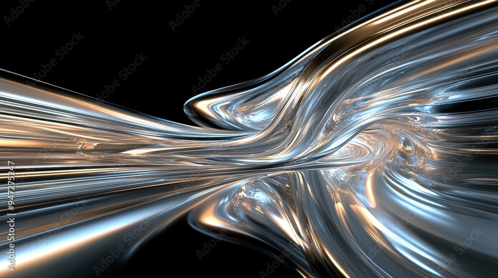 Abstract Metallic Swirls Background Silver and Gold Texture Abstract Metallic Swirls Background Silver and Gold Texture