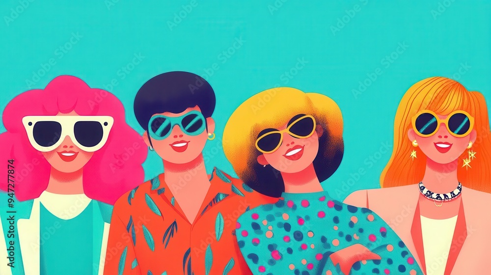 A cartoon poster for a groovy music festival, with bright colors and funky fonts, groovy, cartoon, music festival A cartoon poster for a groovy music festival, with bright colors and funky fonts, groovy, cartoon, music festival
