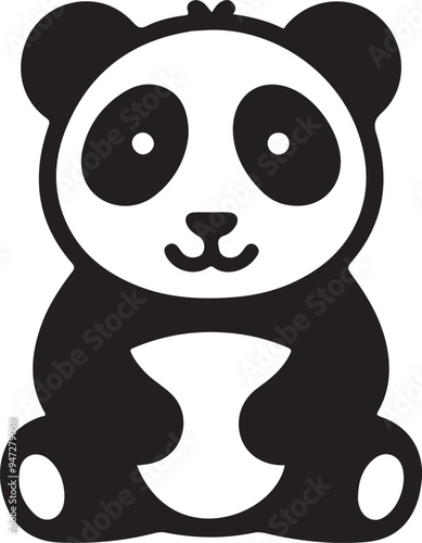 Panda vector art illutrations. photo