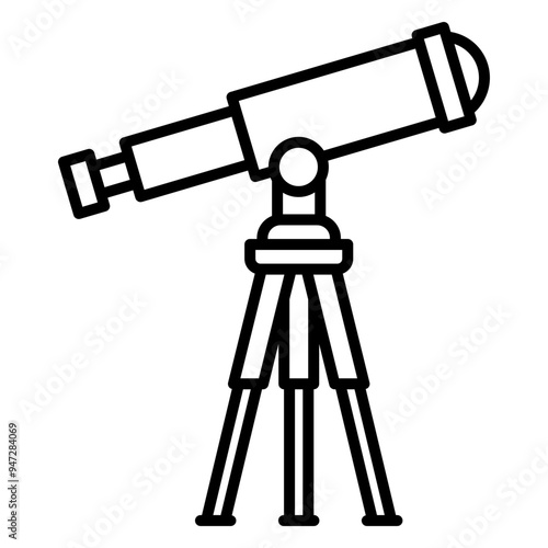Telescope Line Icon