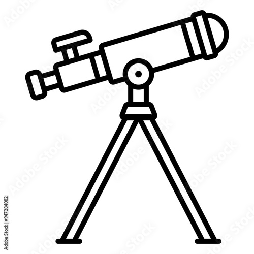 Telescope Line Icon