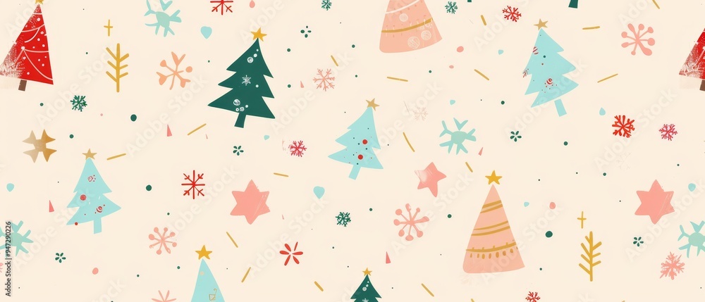 vector graphic of cute simple patterns of Christmas in light background vector graphic of cute simple patterns of Christmas in light background