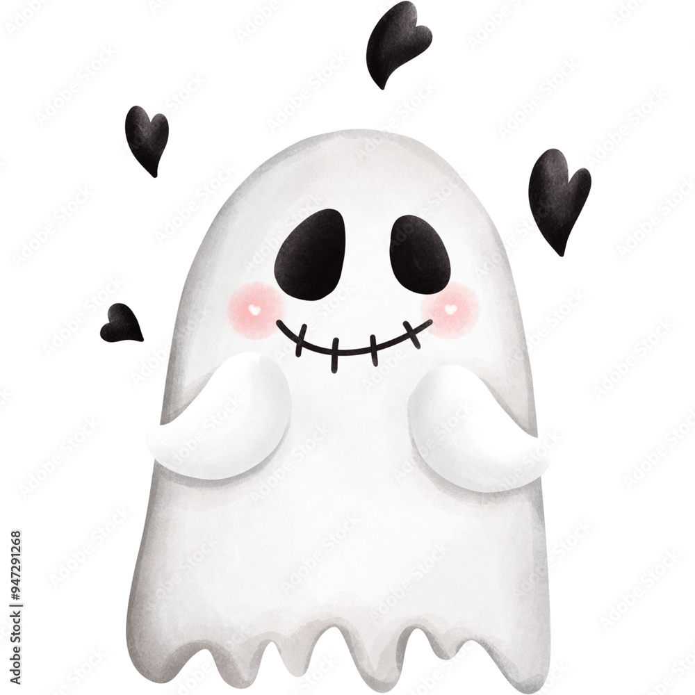Halloween ghost and candy Halloween ghost and candy