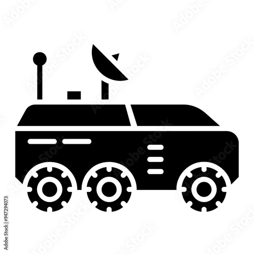 Mars Rover Glyph Icon