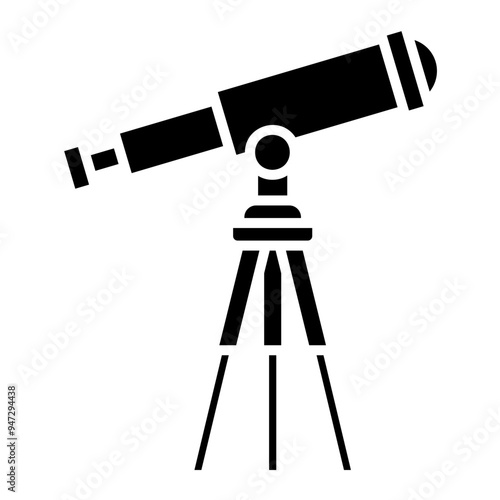 Telescope Glyph Icon
