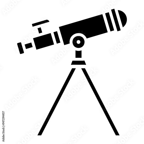 Telescope Glyph Icon