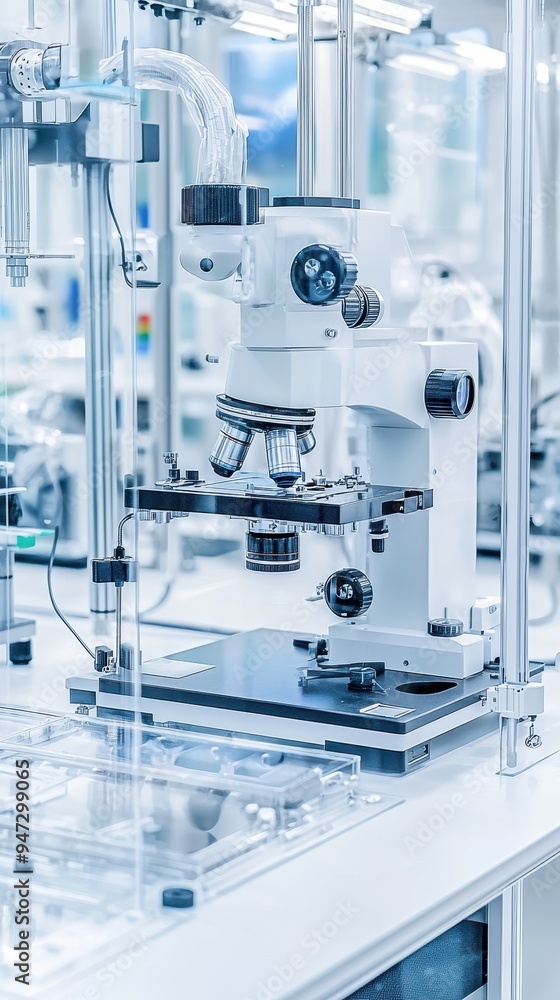 Microscope in a Modern Laboratory for Scientific Research and Analysis Microscope in a Modern Laboratory for Scientific Research and Analysis
