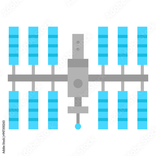 Space Station  Flat Icon